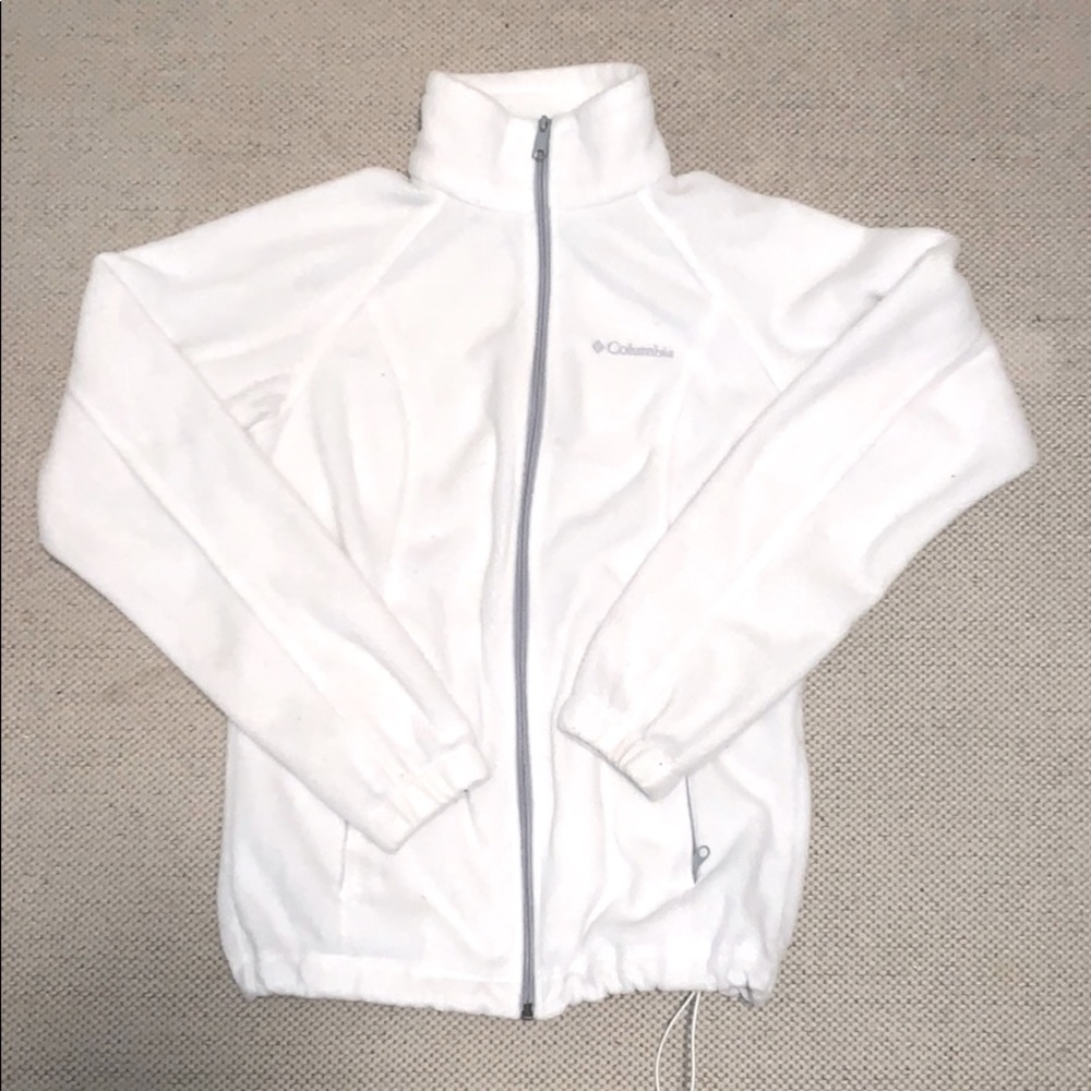 White Columbia Fleece Jacket Size Small